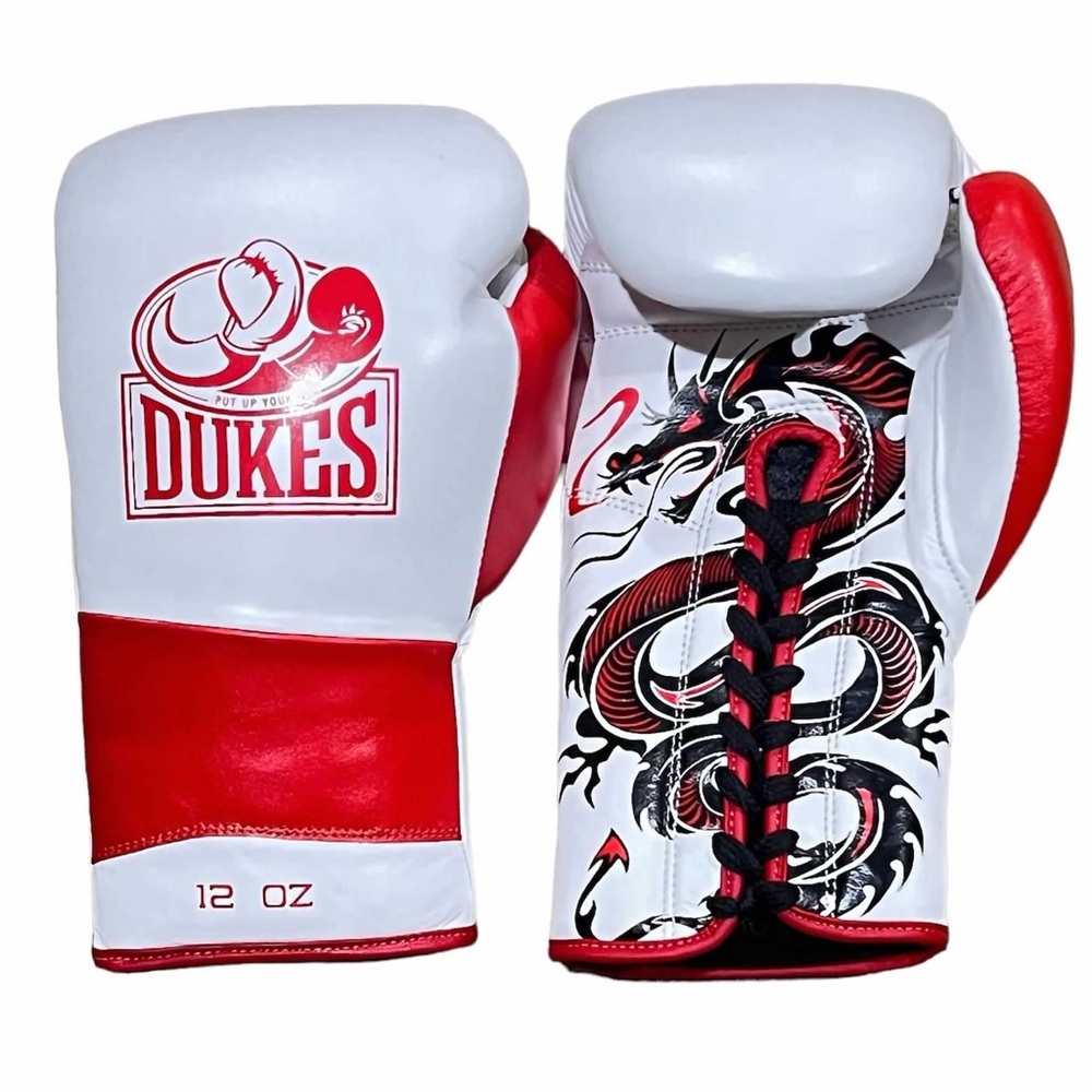 Dukes Boxing Gloves Red And White